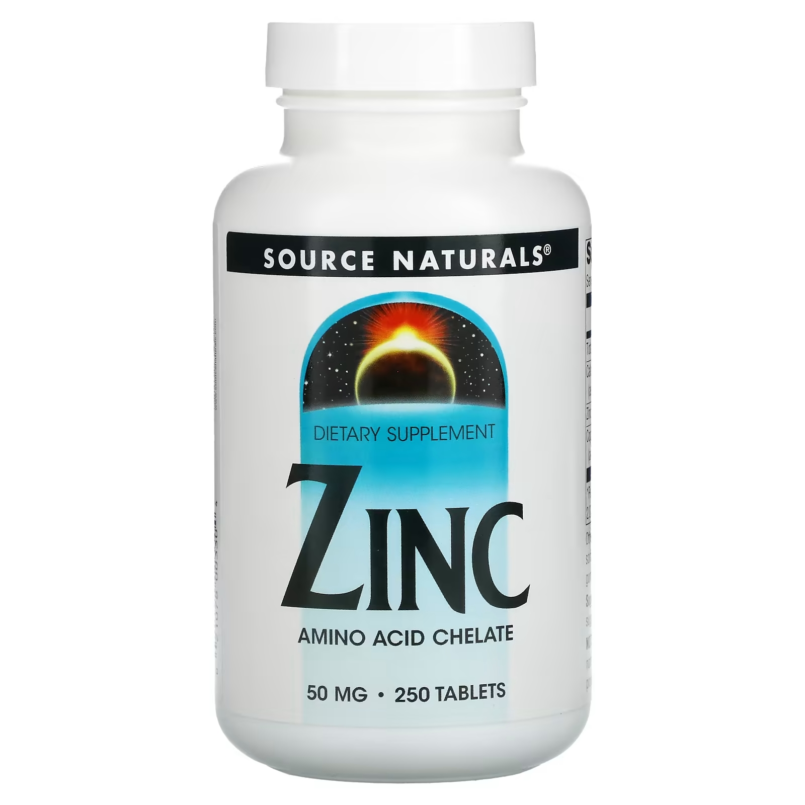 Source Naturals цинк 50 мг, 250 таблеток
