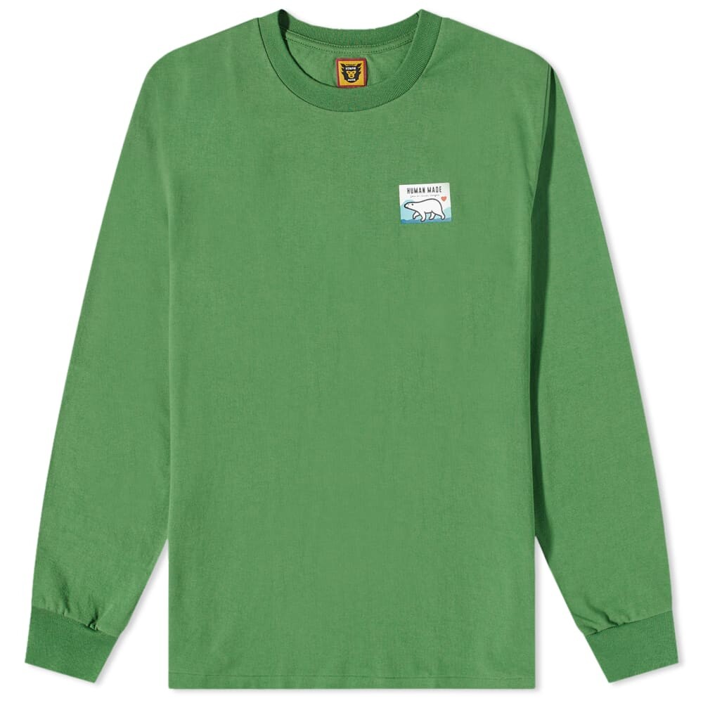 

Футболка Human Made Long Sleeve Polar Bear Tee, Зеленый