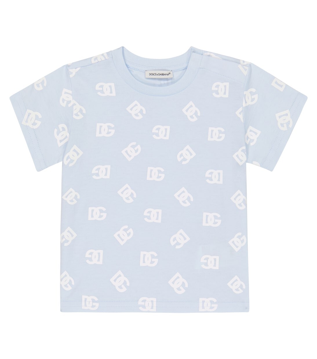 

Хлопковая футболка с логотипом baby Dolce&Gabbana Kids, синий