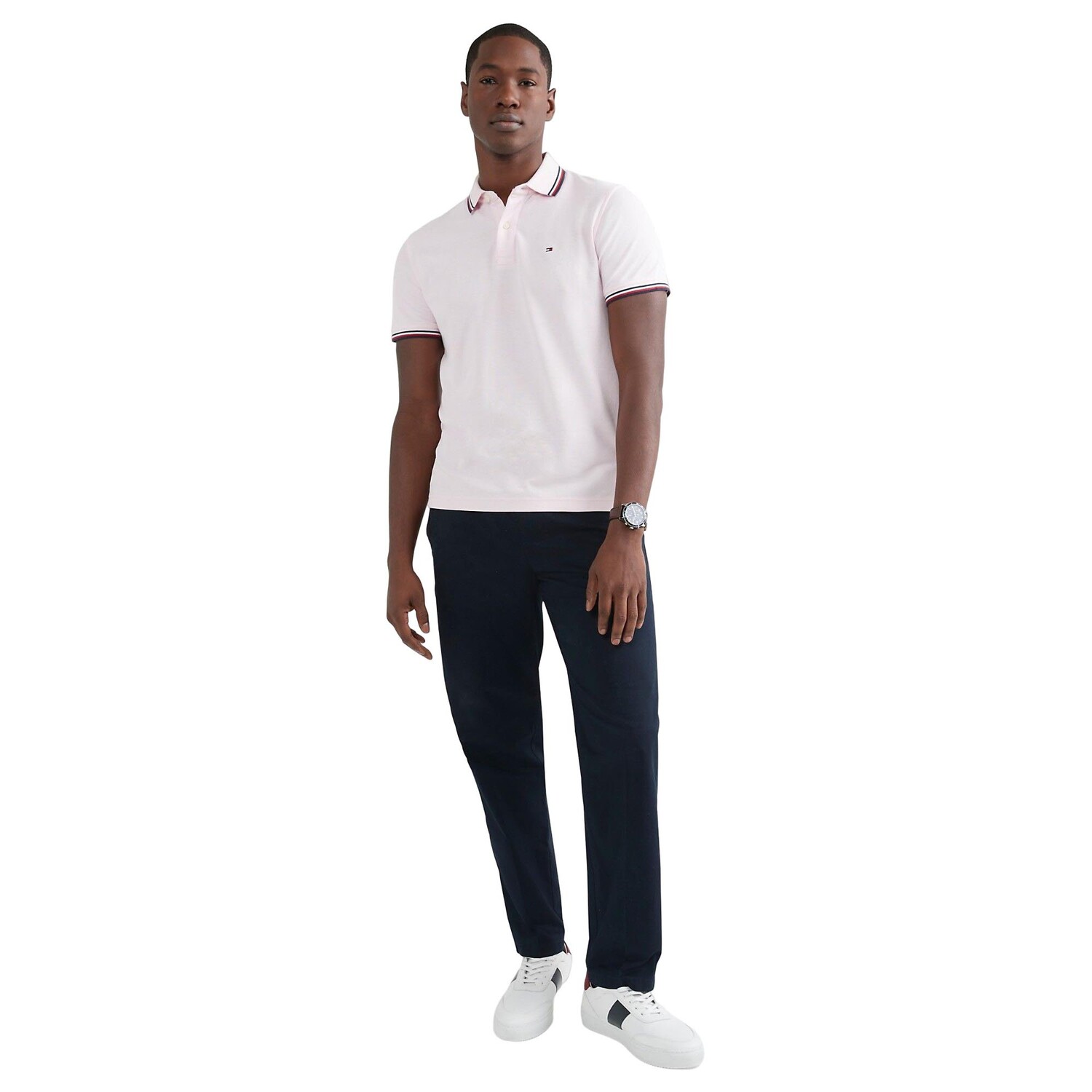 

Поло Tommy Hilfiger Tommy Tipped Regular Fit, светло-розовый