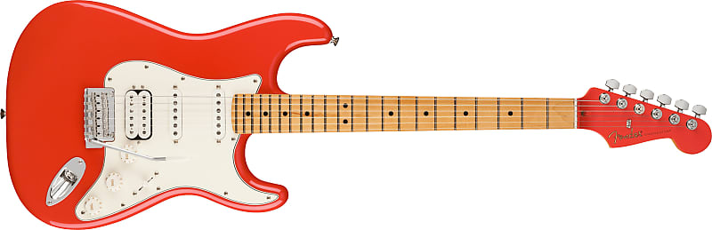 Плеер Fender Limited Edition Stratocaster HSS, кленовый гриф, красный фиеста с соответствующей головкой грифа — MX22046099