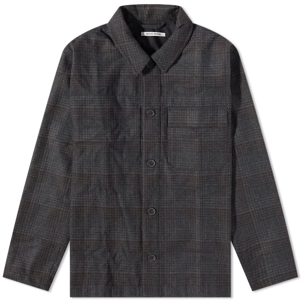 

Рубашка Wood Wood Clive Wool Check Overshirt
