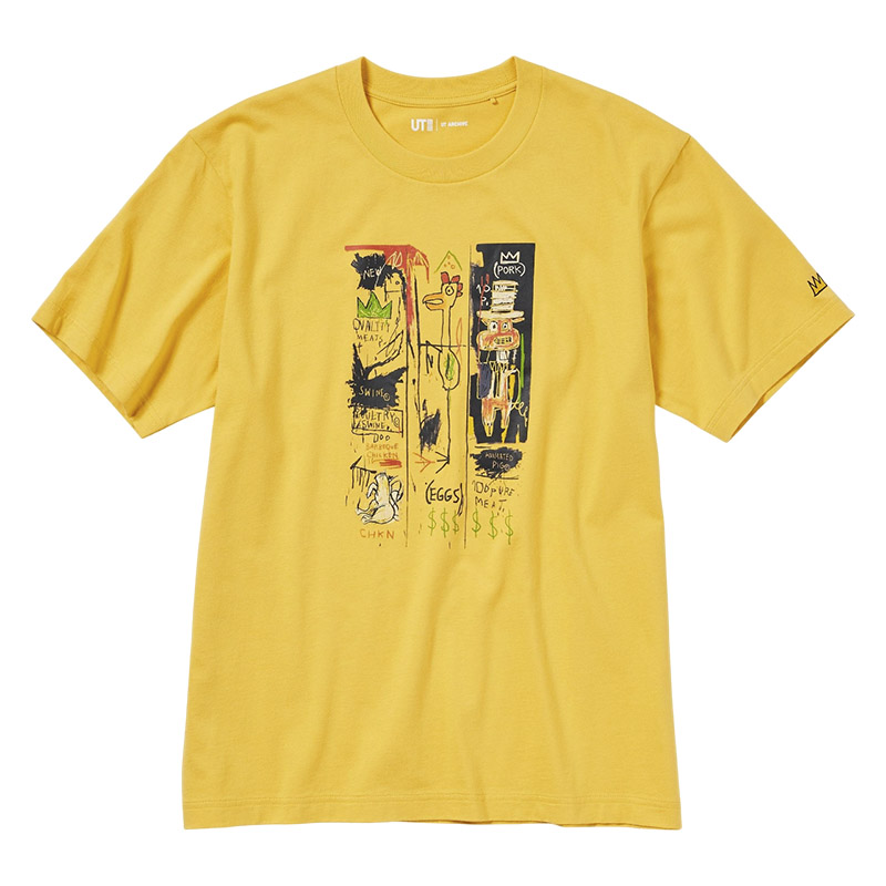 Футболка Uniqlo UT NY Pop Art (Jean-Michel Basquiat), желтый цена и фото