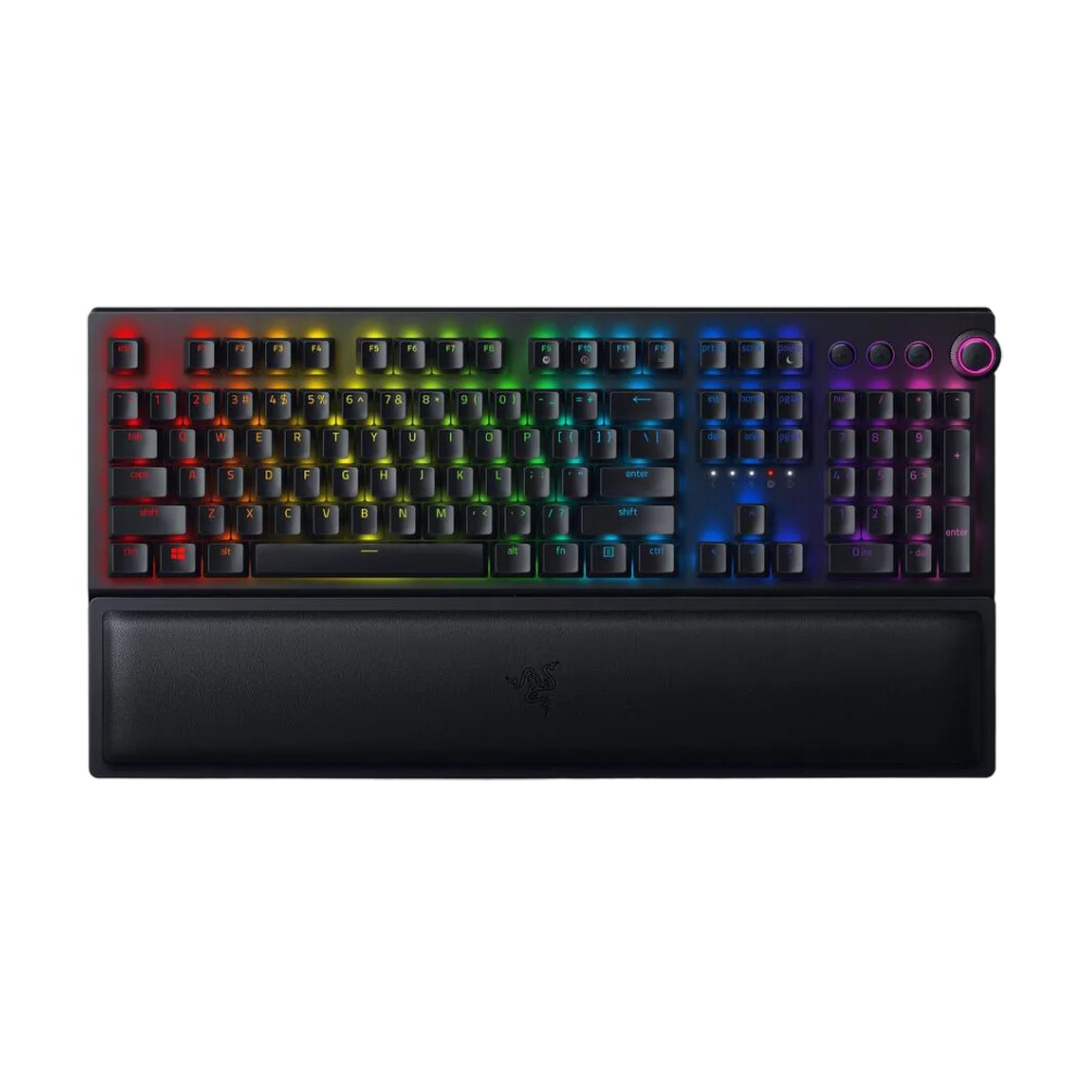 

Беспроводная игровая клавиатура Razer BlackWidow V3 Pro (Green Switch) с опорой, черный, английская раскладка