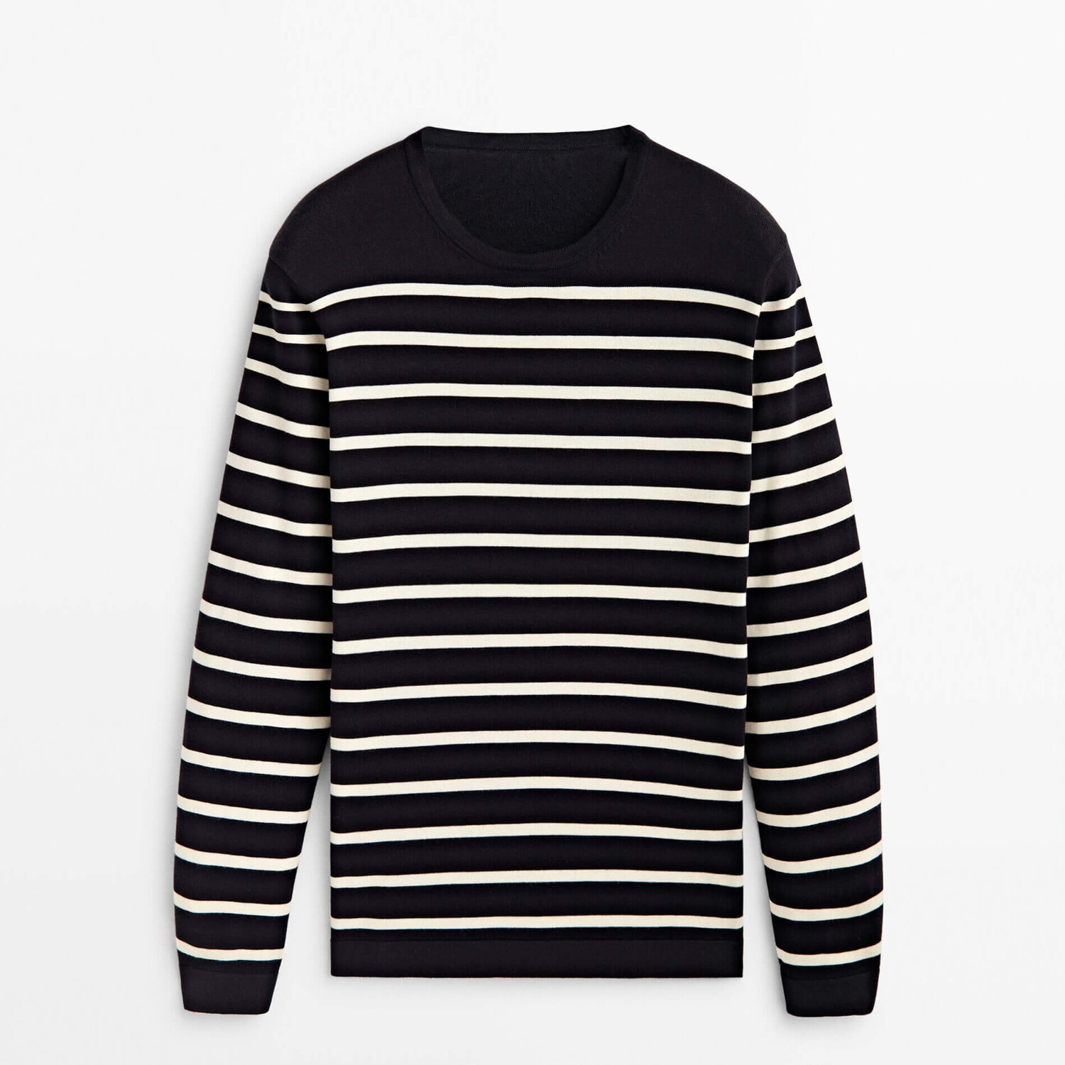 

Свитер Massimo Dutti Striped Extra-fine Cotton, темно-синий/белый