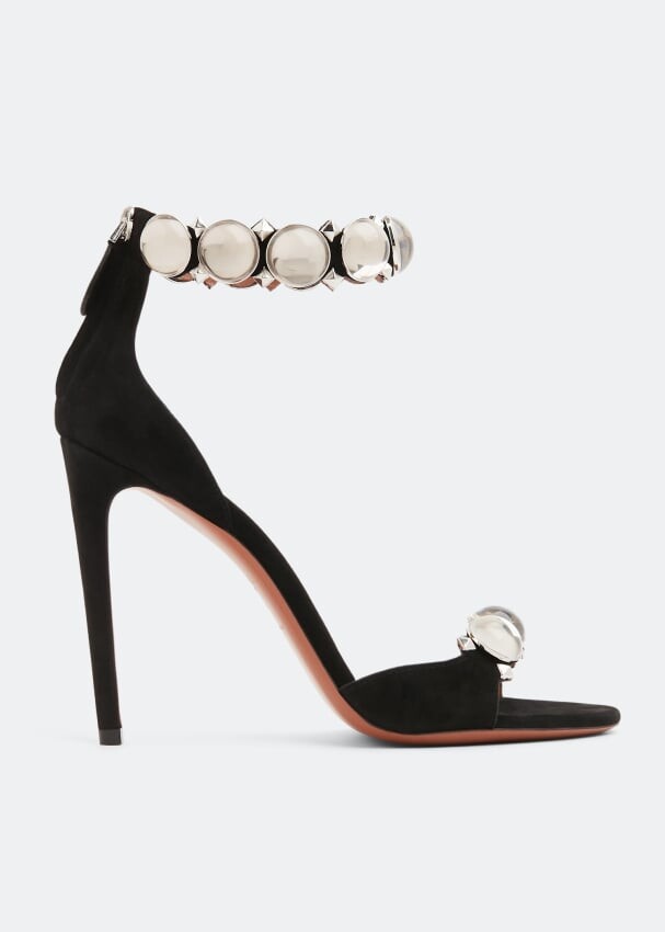 

Сандалии ALAÏA Bombe suede sandals, черный