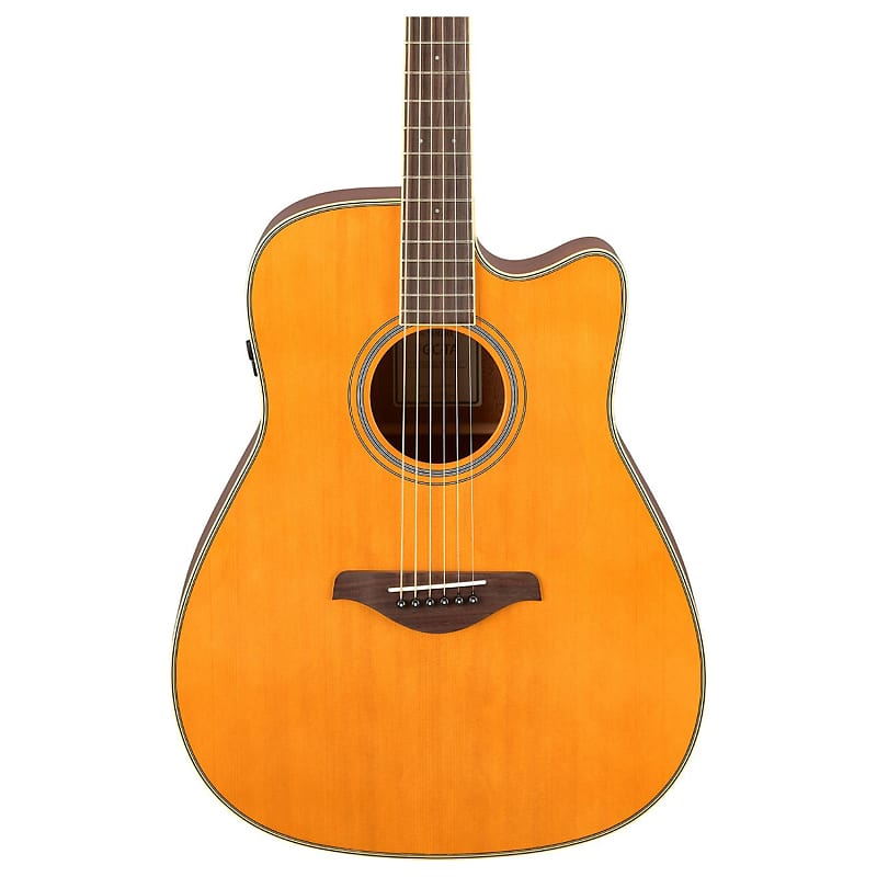 Yamaha FGC-TA TransAcoustic электроакустическая гитара с вырезом, винтажный оттенок