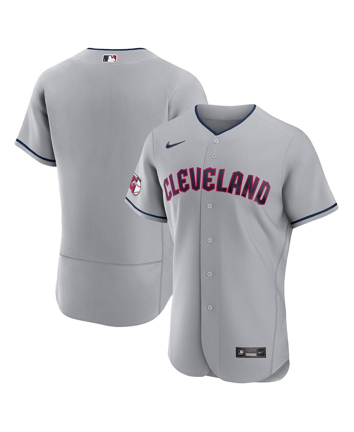 

Мужская серая футболка cleveland guardians road authentic team Nike, серый