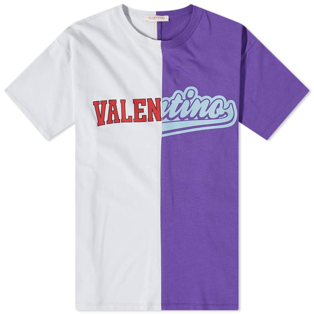 

Футболка Valentino Split Logo Tee, Серый