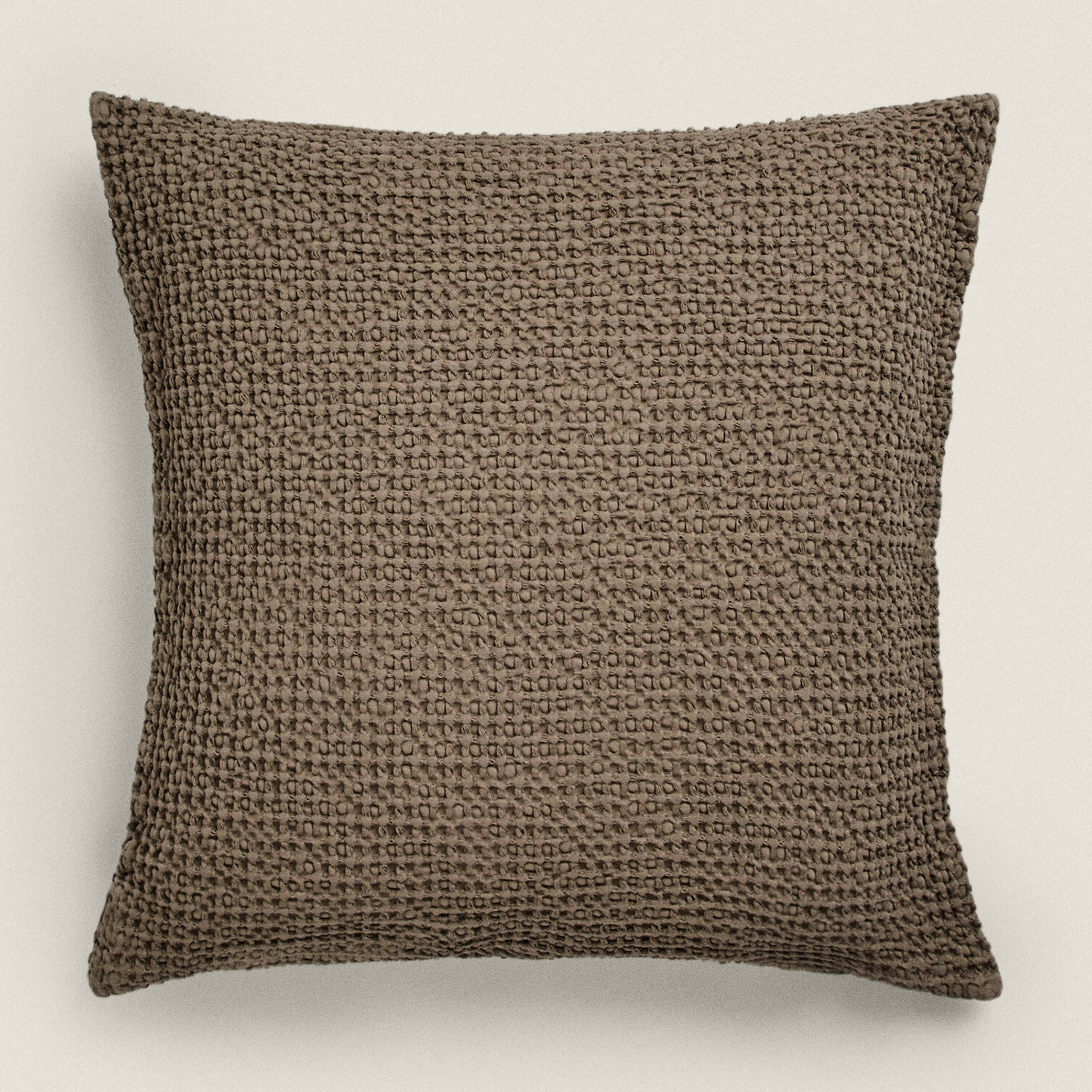 Чехол на подушку Zara Home Waffle-knit, оливковый