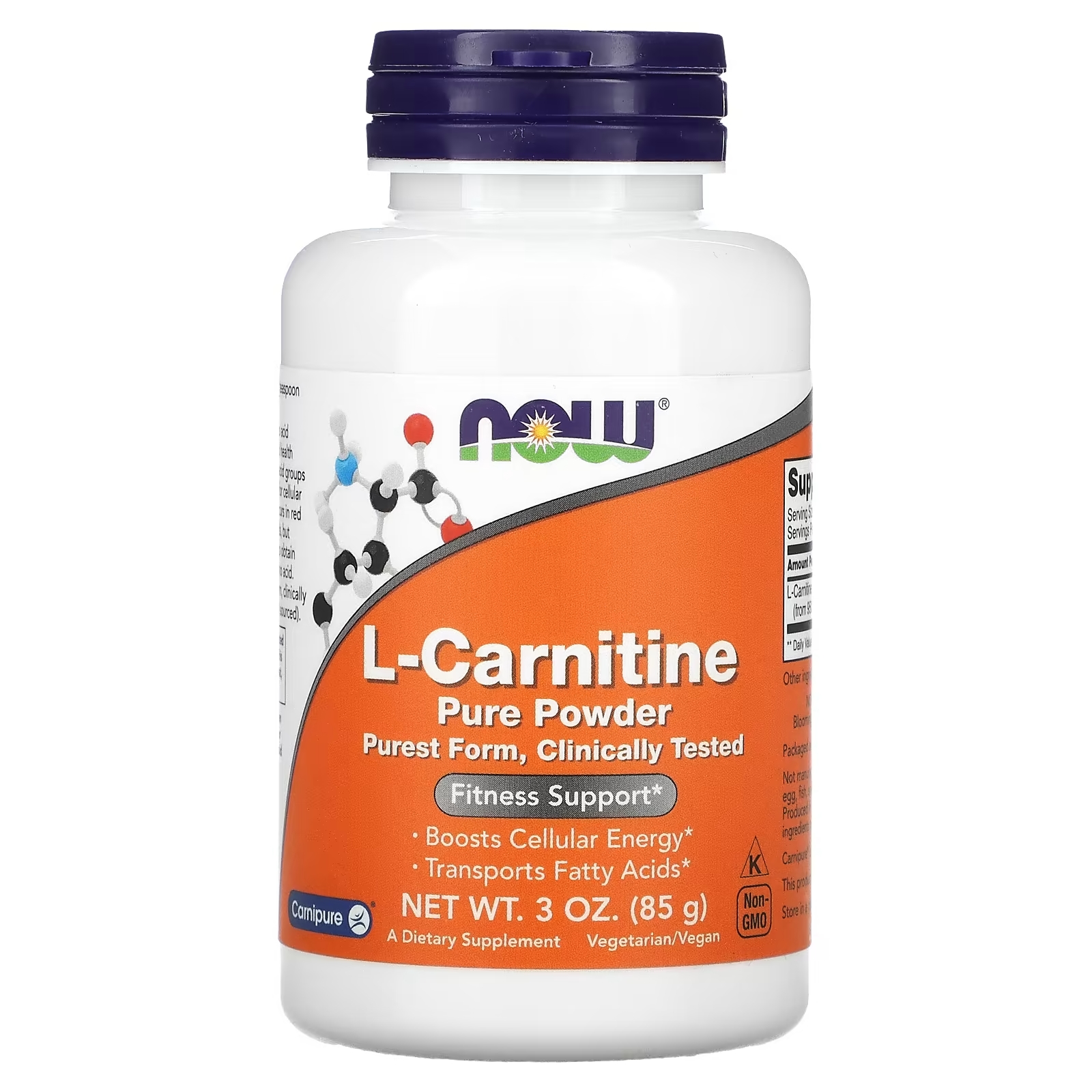 L-карнитин NOW Foods, 85 г now l carnitine powder карнитин порошок 85 г