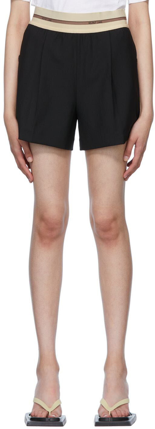 

Черные шорты без застежки Helmut Lang