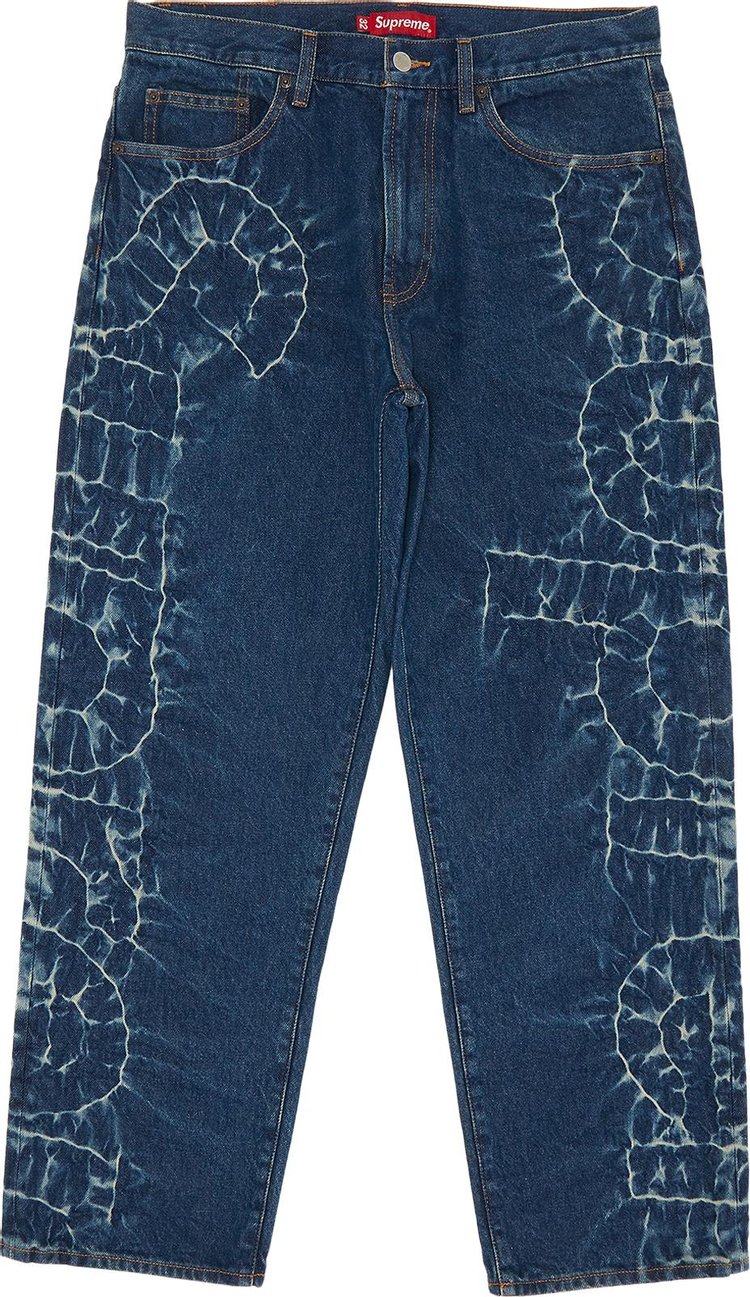 Джинсы Supreme Shibori Loose Fit Jean 'Rigid Indigo', синий