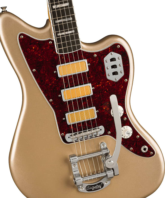 

Fender Gold Foil Jazzmaster, накладка на гриф Ebony, цвет Shoreline Gold 0140701344