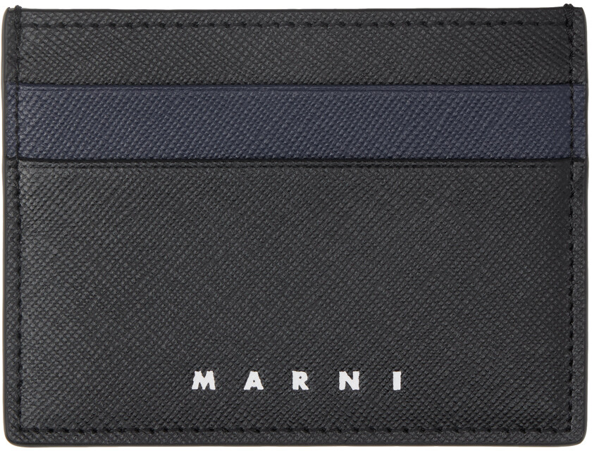 

Черно-темно-синий визитница из сафьяновой кожи Marni
