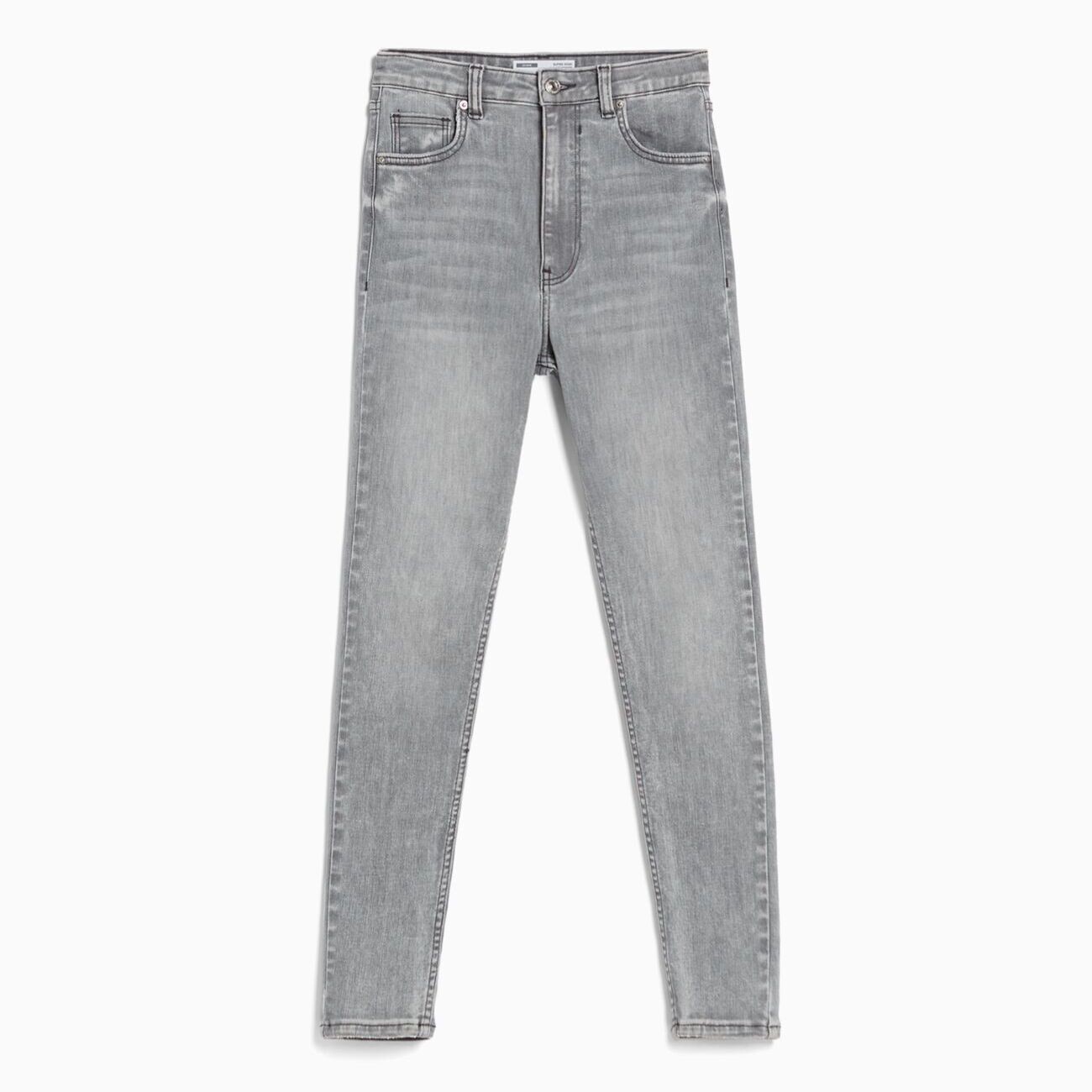 

Джинсы Bershka Skinny High Waist, серый