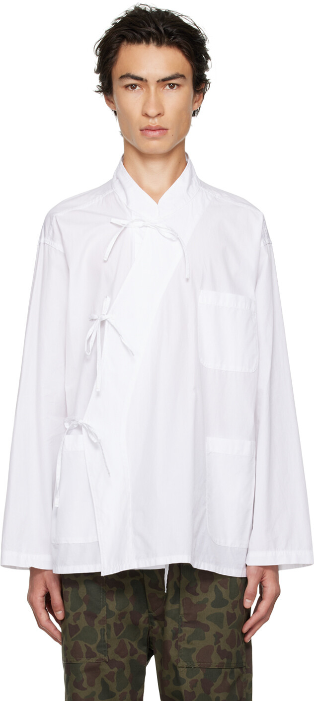 

Белая тибетская рубашка Engineered Garments