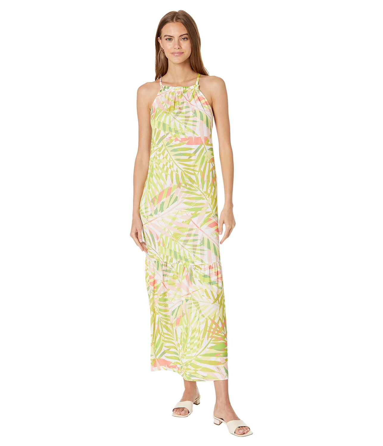 

Платье H Halston, Sleeveless Spaghetti Strap Tier Dress