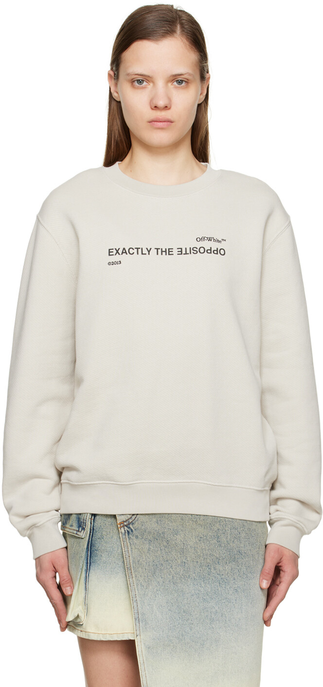 

Серая толстовка \Точь-в-точь\"" Off-White