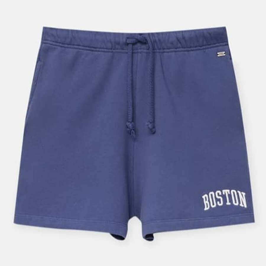 

Шорты-бермуды Pull&Bear Boston Tracksuit Jogger, темно-синий