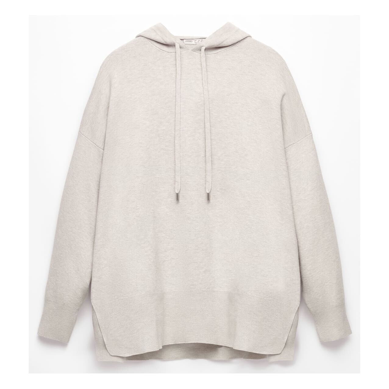 

Худи Oysho Knit Oversized, серовато-белый