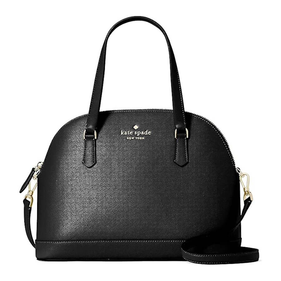 

Сумка из сафьяновой кожи Kate Spade New York Sadie Dome Satchel, черный