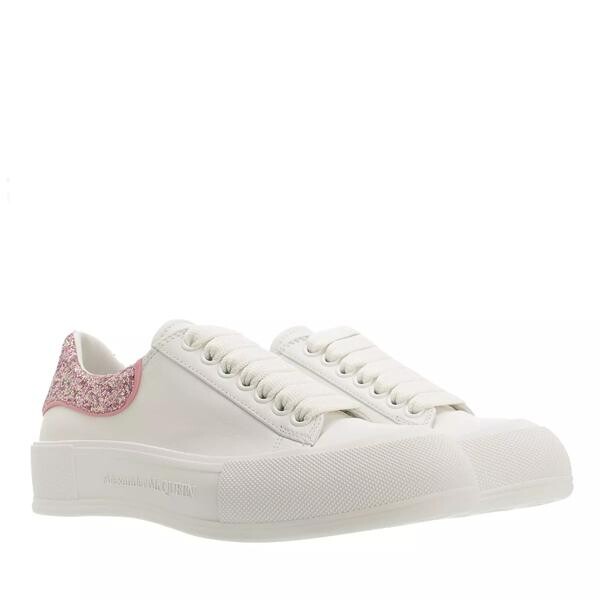 

Кроссовки deck lace up plimsole sneaker white/rose Alexander Mcqueen, белый