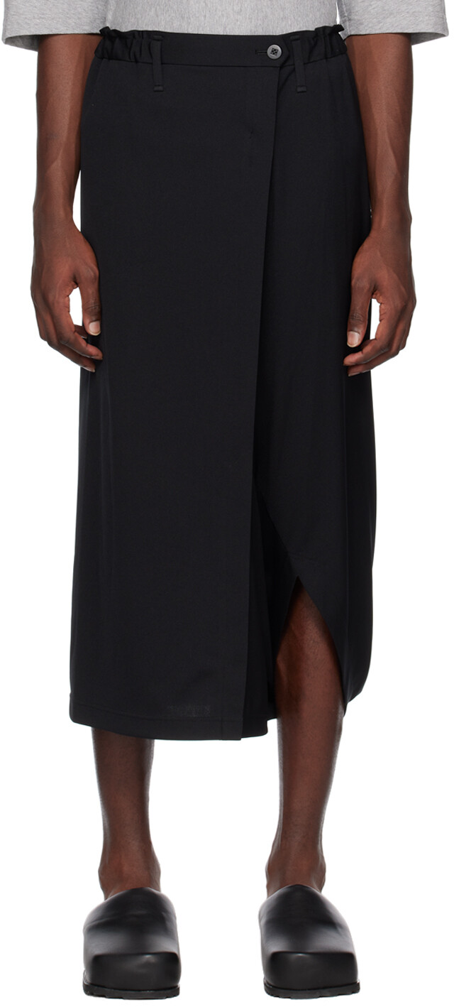 

Черные брюки с драпировкой 132 5. ISSEY MIYAKE, Черный