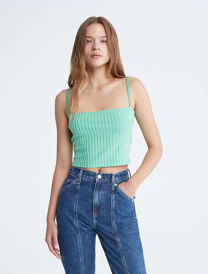 

Укороченная майка в рубчик Calvin Klein