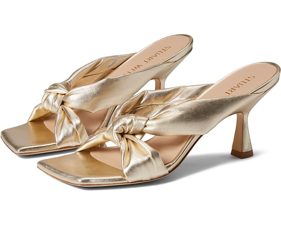 

Туфли Stuart Weitzman Playa 75 Knot Sandal, цвет Platino