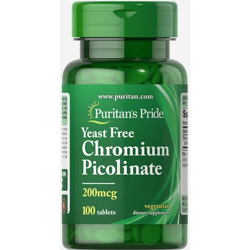 

Пиколинат хрома Chromium Picolinate Puritan's Pride, 200 мкг, 100 капсул