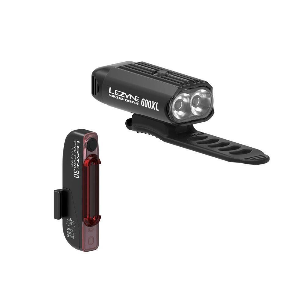 

Освещение Lezyne Micro 600 XL + палка, черный / черный / черный