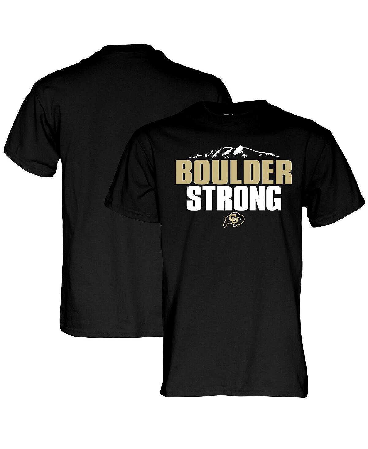 

Мужская черная футболка colorado buffaloes boulder strong Blue 84, черный