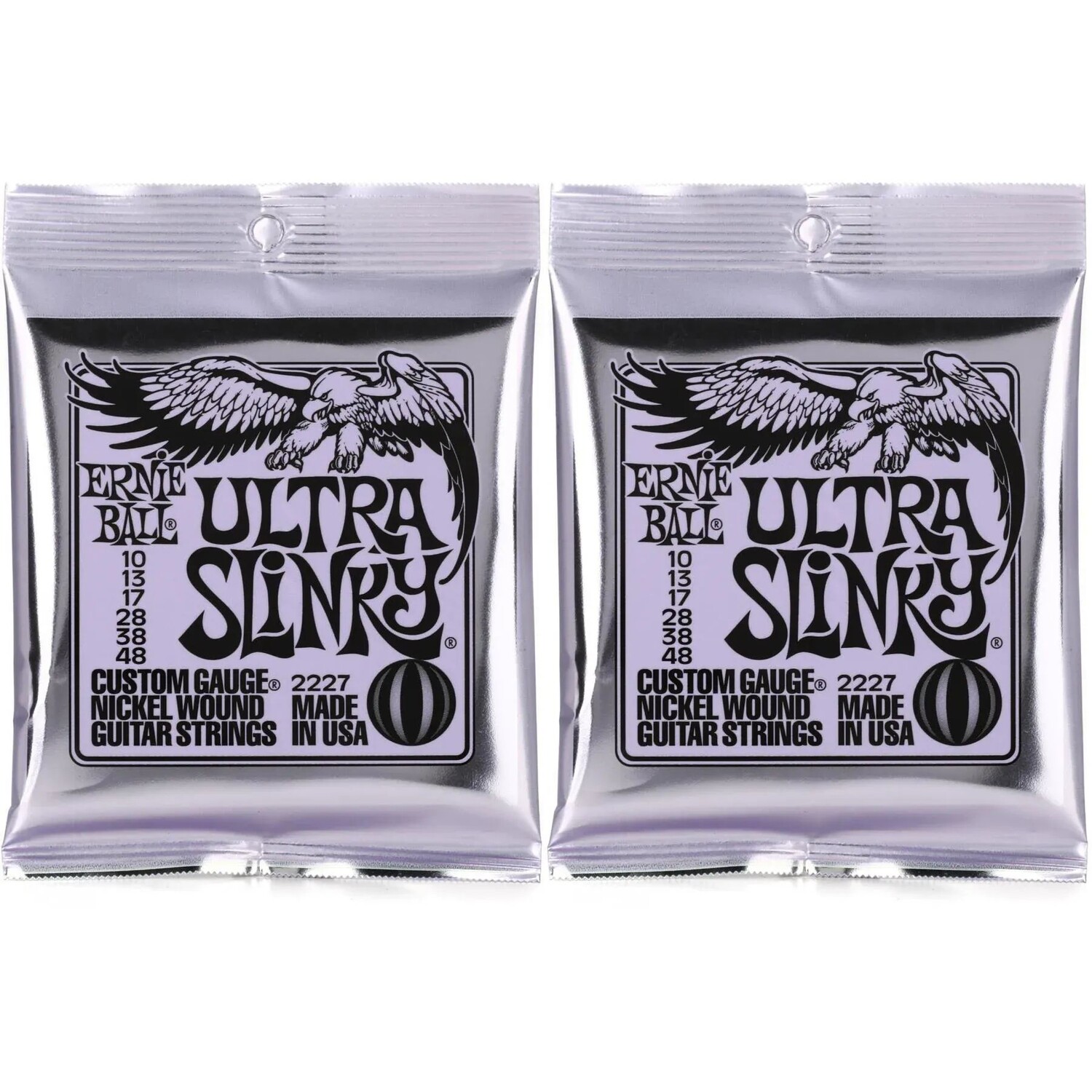 

Струны для электрогитары Ernie Ball 2227 Ultra Slinky с никелевой обмоткой (2 шт.)