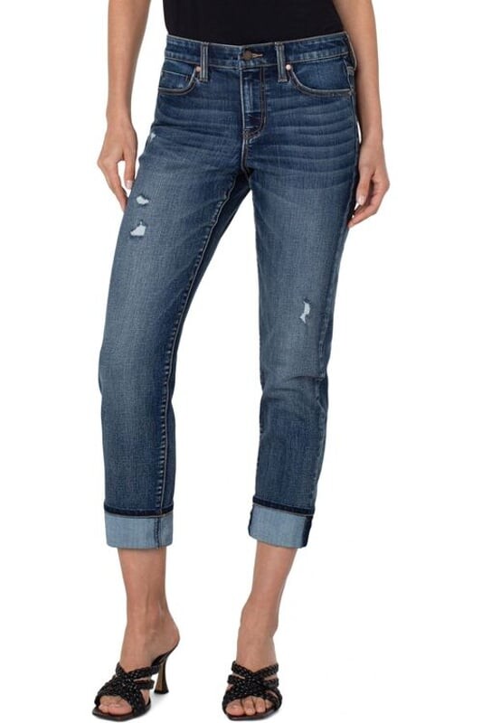 

Джинсы-Подружки Марли с манжетами Liverpool Jeans, синий