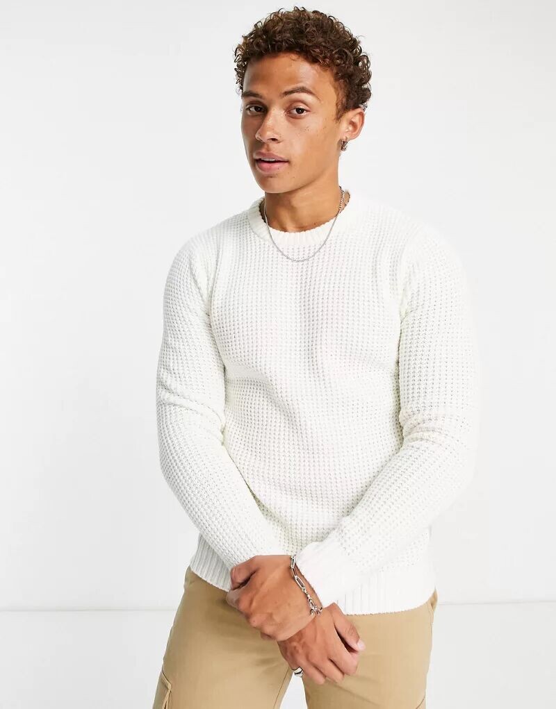 

Белый джемпер крупной вязки Jack & Jones Essentials