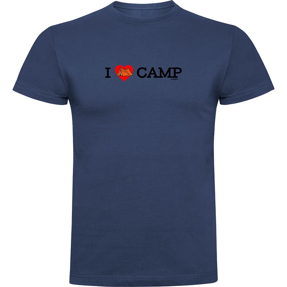 Футболка с коротким рукавом Kruskis I Love Camp, синий футболка унисекс с надписью i love my hot girl 100% хлопок с коротким рукавом