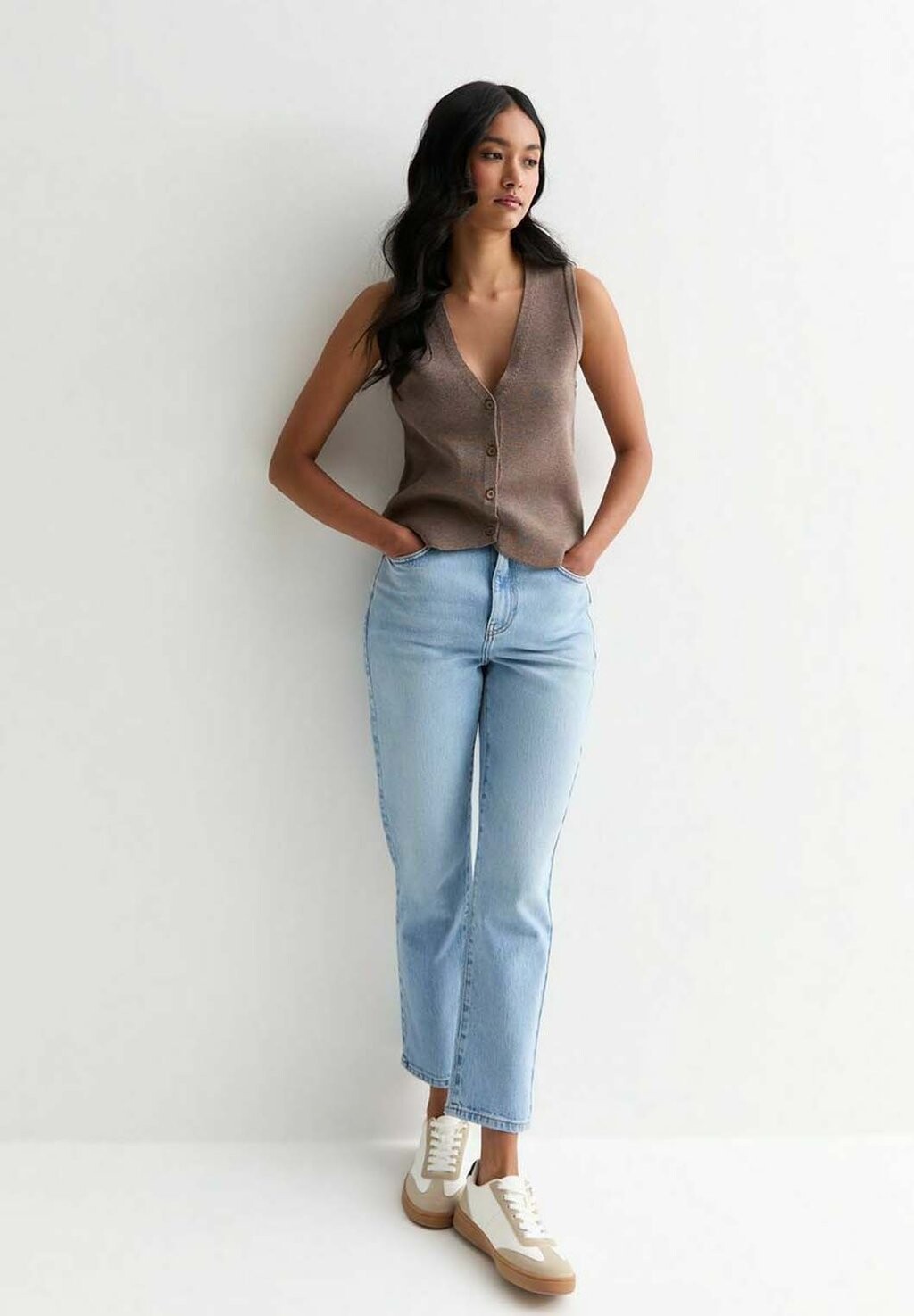 

Жилет BUTTON-UP New Look, светло-коричневый