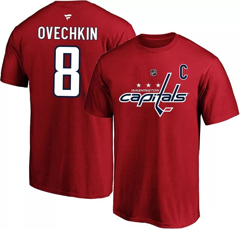 

Красная футболка NHL Big & Tall Washington Capitals с Алексом Овечкиным №8