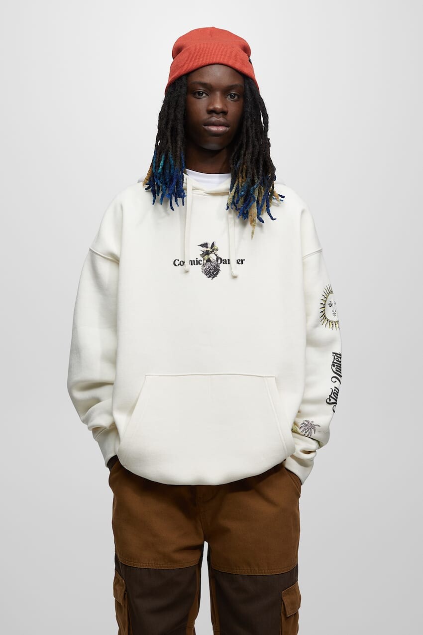 

Худи Cosmic Dancer Pull&Bear, экрю