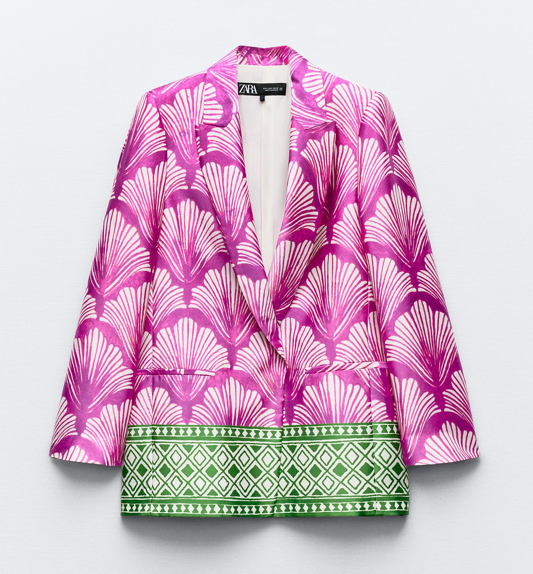 Блейзер Zara Printed Satin, мультиколор куртка блейзер с принтом