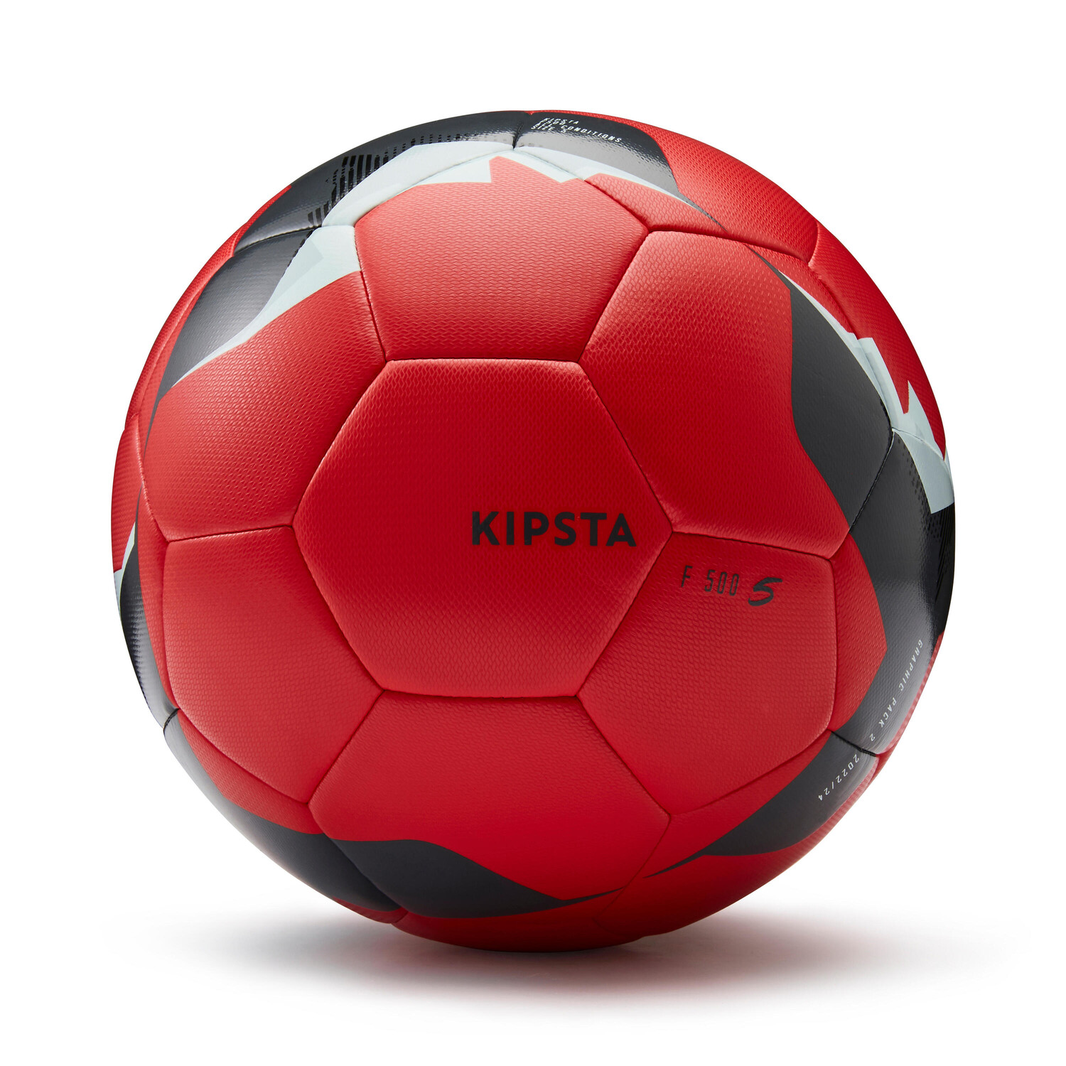 

Football F500 Hybrid FIFA BASIC размер 5 серый/красный KIPSTA, неоновый лосось