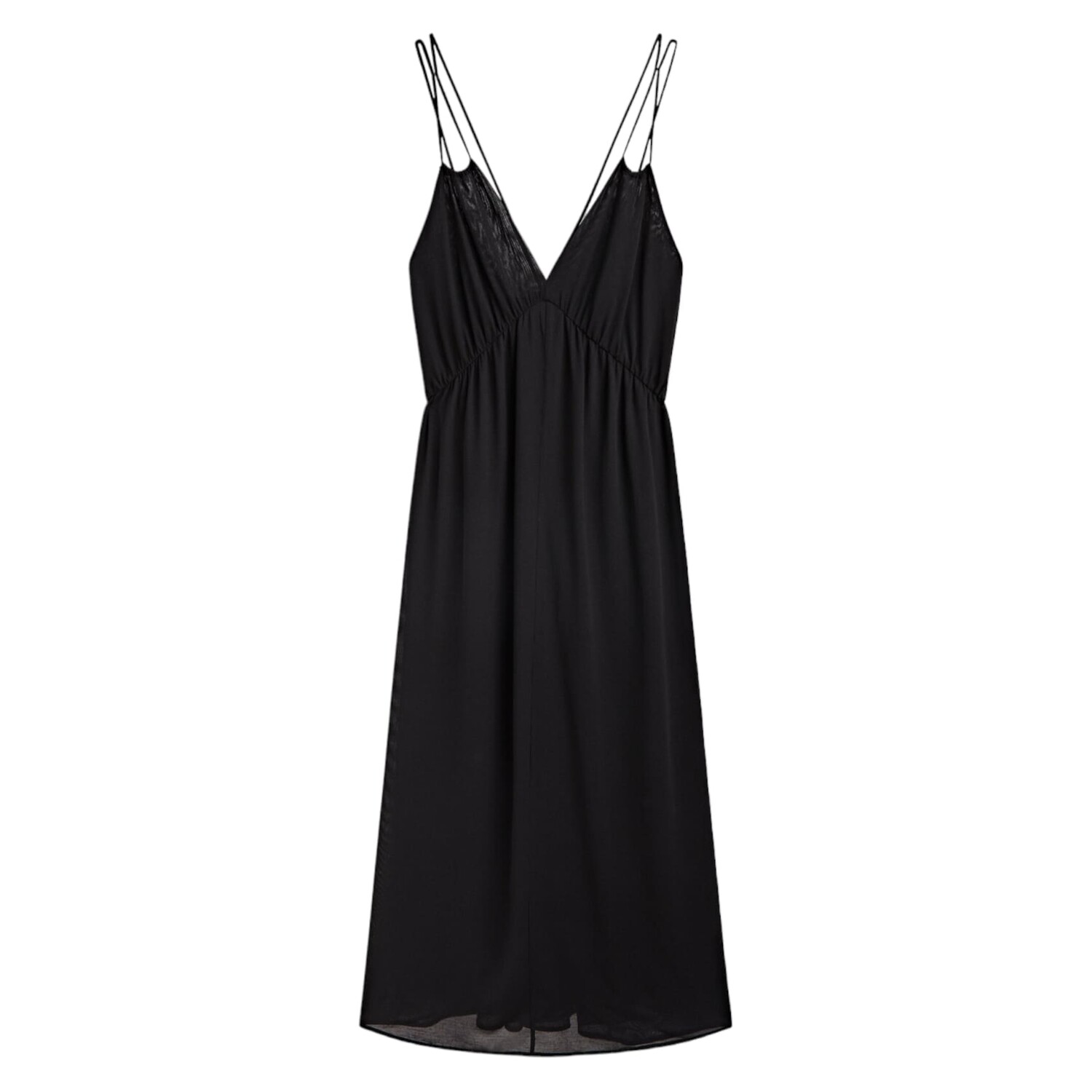 

Платье Massimo Dutti Flowing With Double Straps And Open Back, черный