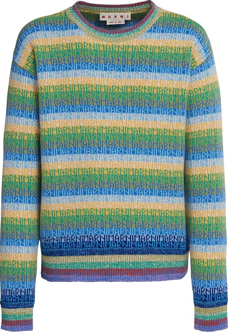 

Свитер Marni Roundneck Sweater 'Lake', зеленый