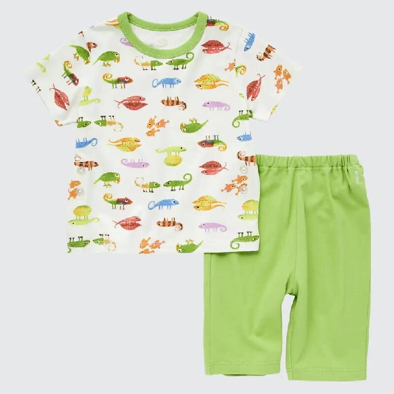 

Пижама для малышей Uniqlo The Picture Book UT Short Sleeved, зеленый