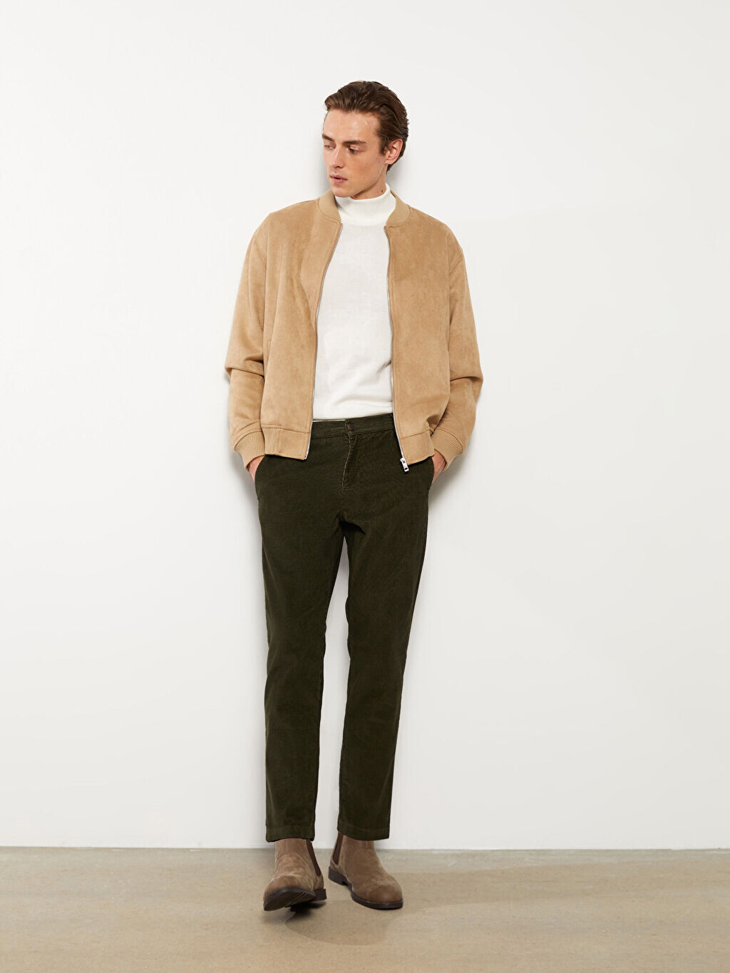 

Бархатные мужские брюки Slim Fit LCW Vision, Коричневый
