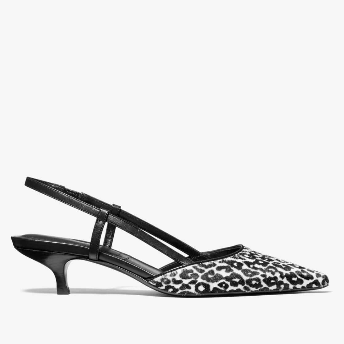 

Босоножки Michael Kors Hallie Leopard Print, черный/белый