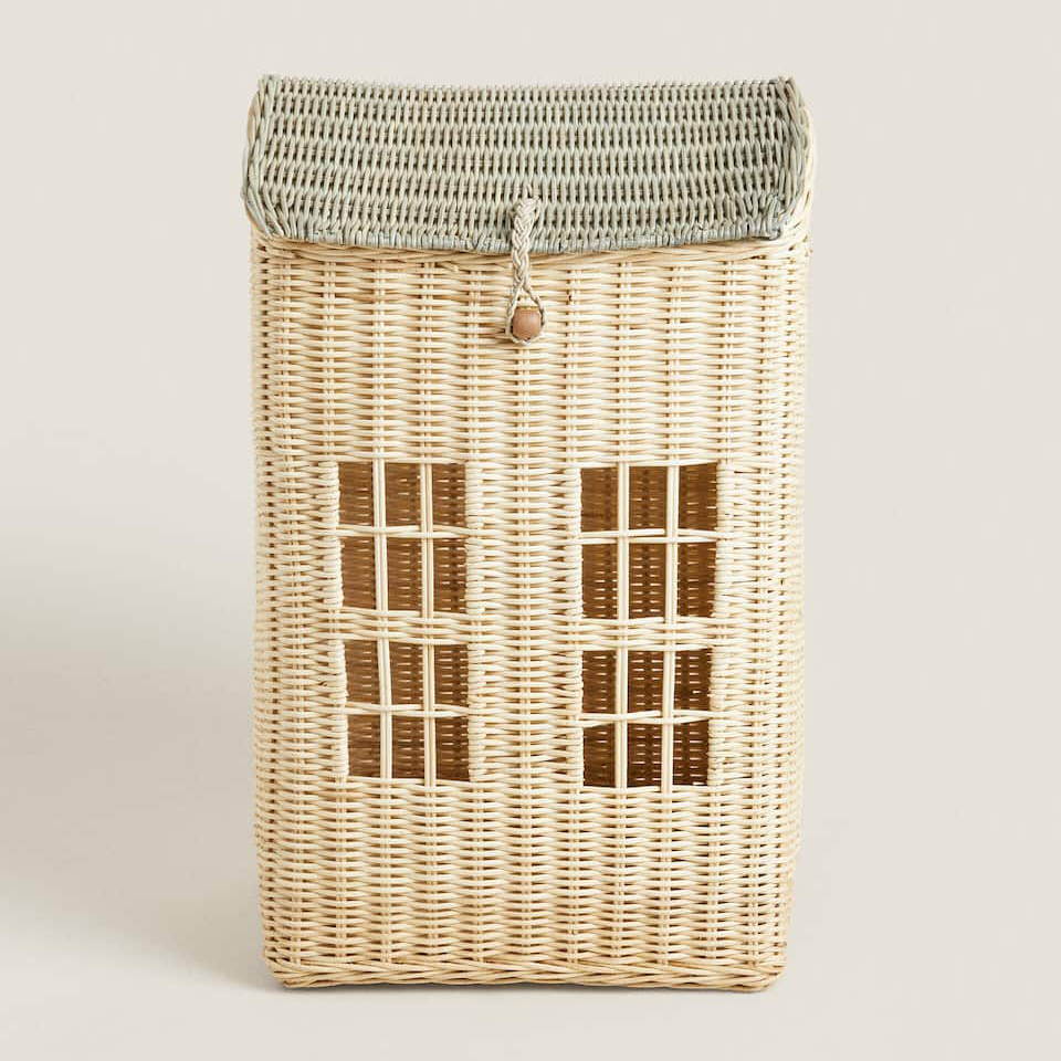 Корзина для хранения Zara Home Rattan, коричневый 1 12 миниатюрные аксессуары для кукольного домика рама из ротанга плетеная корзина для овощей ручной работы из ротанга