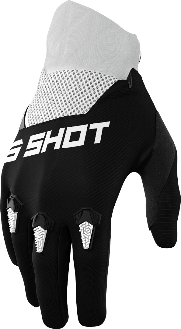 перчатки shot lite с логотипом белый черный Перчатки Shot Devo с логотипом, черный/белый