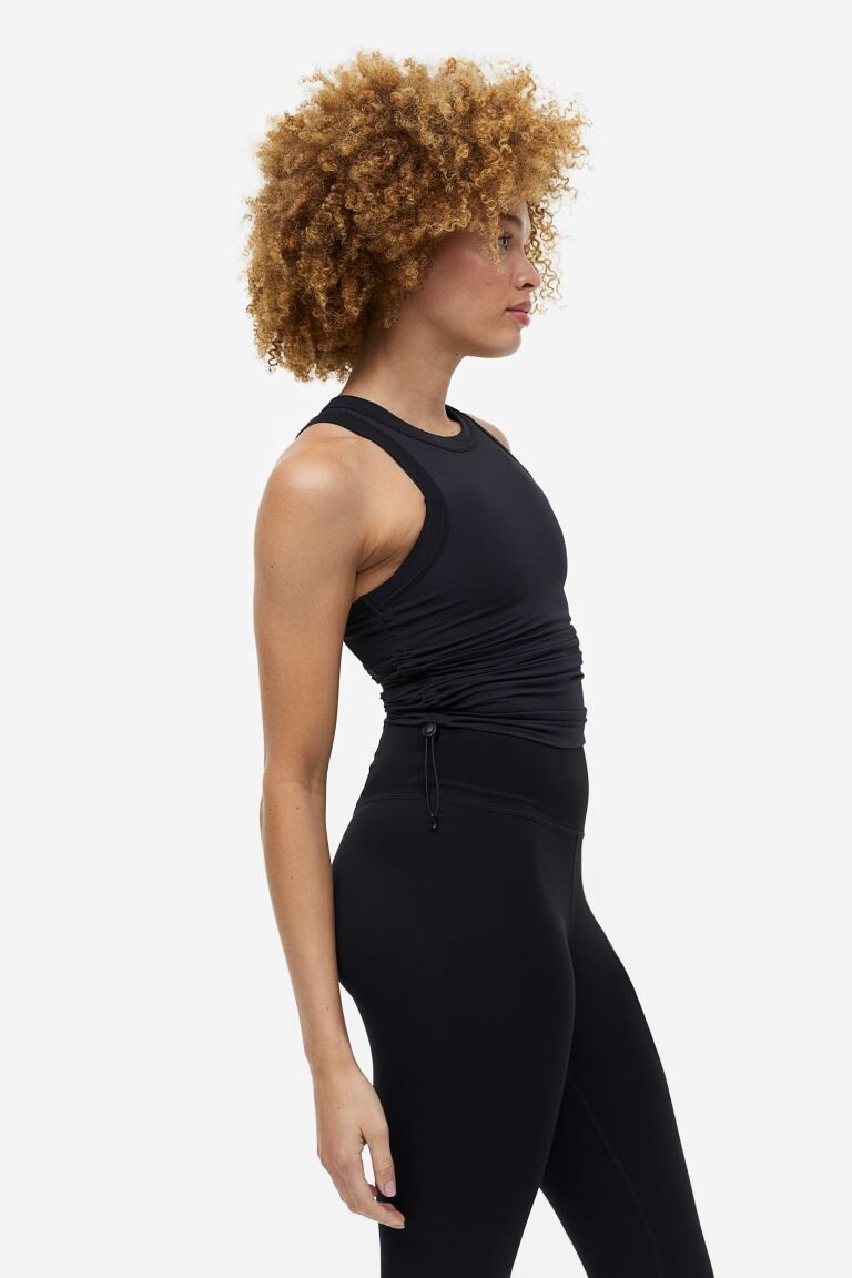 

Спортивная майка DryMove с кулиской H&M, черный